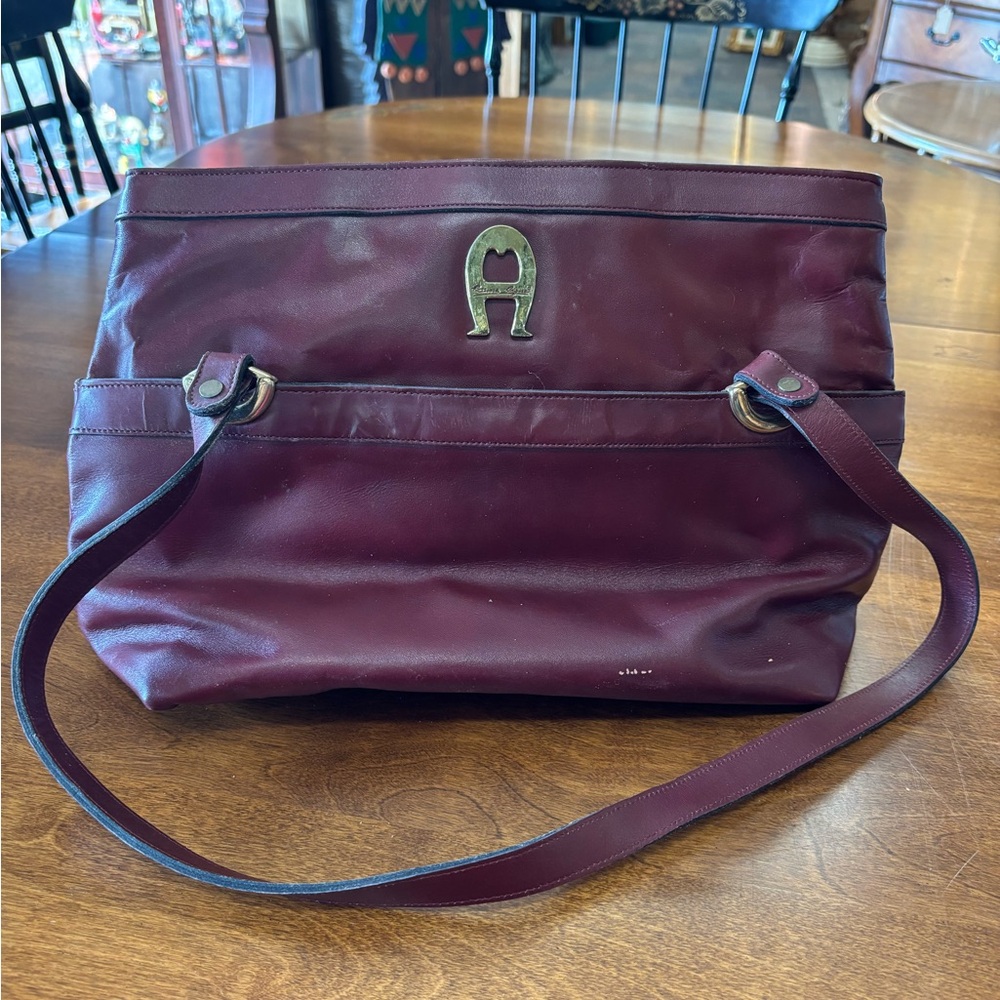 Etienne Aigner Deep Burgundy Shoulder Bag